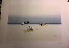 "Bicieletta Sotto l'Ombrellone" de GIORDANI, signée, neuf