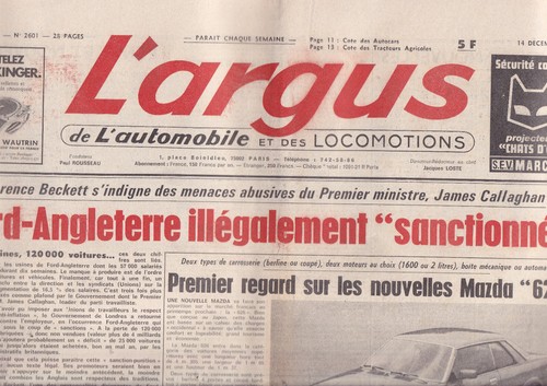 Argus 2601 angleterre - l'argus,