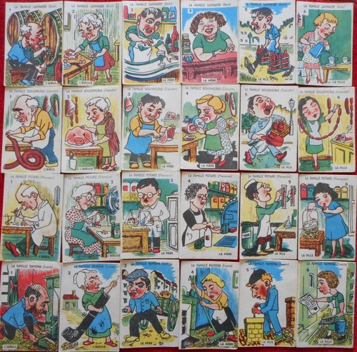 Cartes familles ancien - cartes,