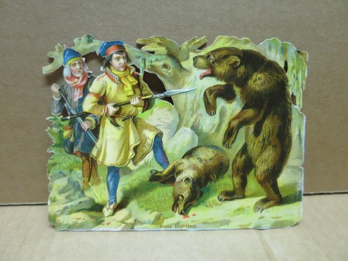 Chasse ours ancien - ancien, chromo