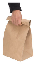 100 Sac SOS U.S sans poignées en papier kraft brun 30+18x43 cm - 100 pcs 