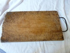 ANTIQUE PRIMITIVE KITCHEN WOODEN CUTTING BOARD BREAD DOUGH HANDMADE