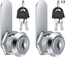 2 Pièces Serrure de Boîte aux Lettres, 16mm Serrure à Came en Métal, Serrure de 