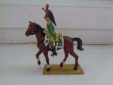 ALMIRALL CAVALIER EMPIRE   PLOMB PEINT SUR SOCLE CUIVRE