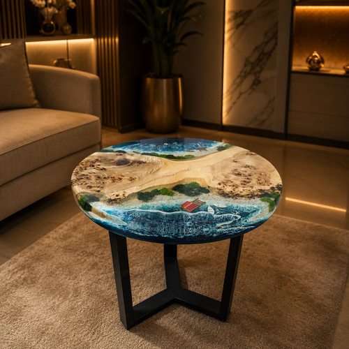 Ocean epoxy resin table - epoxy,