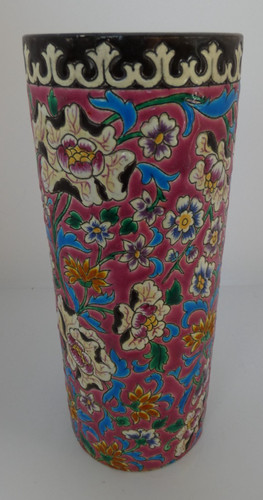 Grand vase cylindre - cylindre, motifs