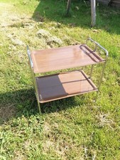 Desserte pliante style Textable  chromee  1970