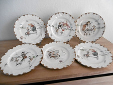 Six assiettes plates faience - assiettes,