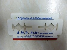 Grattoir vitre auto givre neige publicitaire lame à rasoir A.M.P AUTOS  RIXHEIM