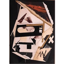 "Regard"  Collage/Papier - Signé JLP  - Oeuvre Unique - Dimensions: 30X20 cm