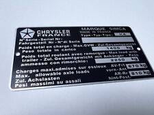 Plaque constructeur SIMCA 1100