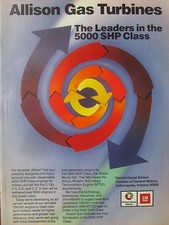 4/1982 PUB ALLISON GAS TURBINES DETROIT DIESEL GM MILITARY AIRCRAFT ORIGINAL AD