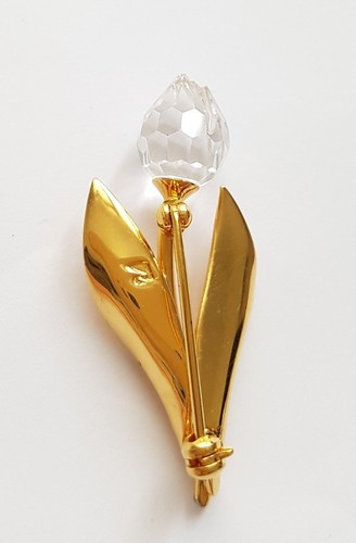 Jolie broche dore - , swarovski