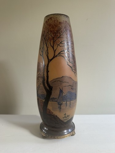 Vase art déco signé jem - déco,