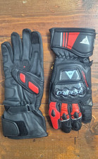 Dainese black red gloves - black,