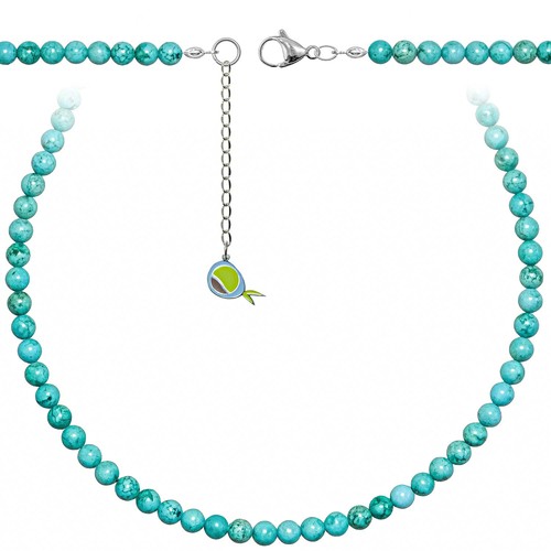 Collier magnésite bleu - collier,