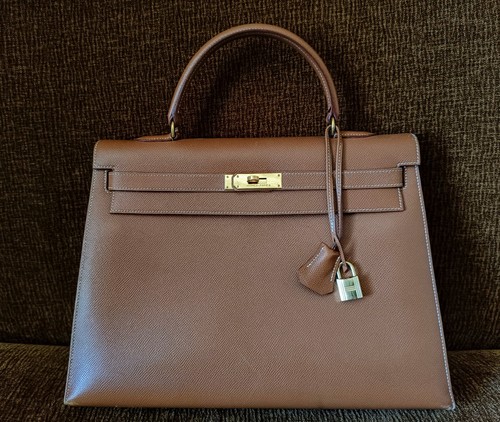 Sac kelly hermès cuir gold - sac,