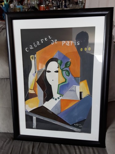 Peinture sur papier - papier, encadré