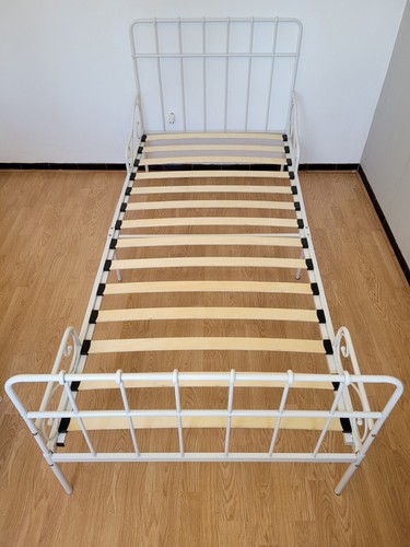 Lit fer blanc sommier - lit,