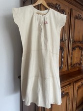 ancienne chemise robe travail campagne /chanvre lin (L97)