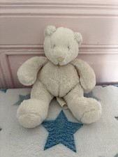 Doudou ours musical blanc Basile et Lola Moulin Roty