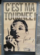 Rare Affiche Originale Serge Gainsbourg C'est ma tournée 110 X 78 Cm