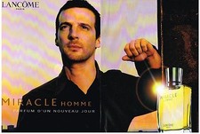 PUBLICITE ADVERTISING  2001  LANCOME  (2 pages)  MIRACLE  parfum homme