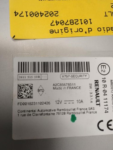 Autoradio origine renault - autoradio,