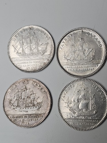 Lot jetons argent xviiie - lot,