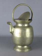 Vase Vintage Orciole En Étain Massif Du XXe Siècle Poinçonné Et Signé