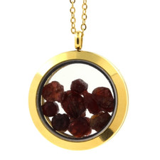 Pendentif Grenat brut. Pierres