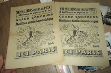1 Ancienne Affichette Concours de dessin Humouristique Ici Paris ill Barberousse