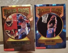 Sports Shots RARE Deion Sanders & RARE Grant Hill Collectors Books 1995 Mini
