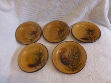 AEGITNA VALLAURIS 5 PETITES ASSIETTES DECOR POMME DE PINS