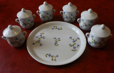 ANCIEN service crème porcelaine décor Barbeau LOURIOUX Deshoulières Années 20/30