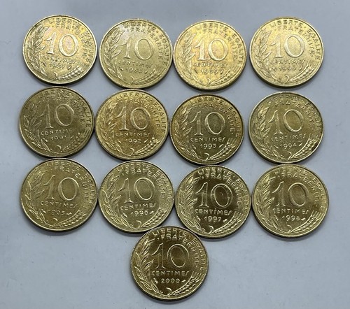 Lot monnaies 10 centimes - lot,