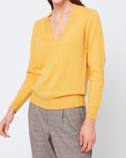 Pull "Lovely cachemire" by Etam 100% Cachemire Jaune T.S NEUF+ETIQUETTE