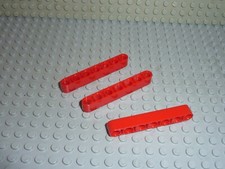 3 x LEGO Technic Red Beam 7