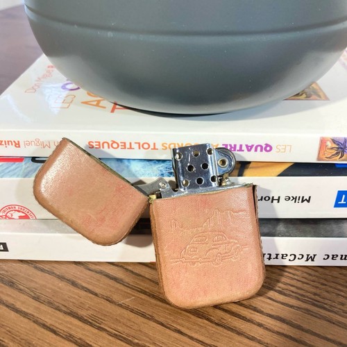 Briquet vintage gainé - briquet, cuir