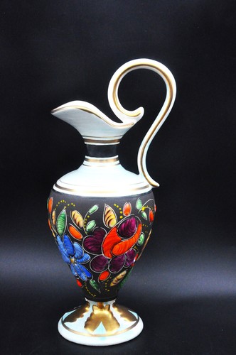 Vase amphore décor bouquet