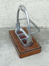 Ancien porte pipe étrier piqûre cuir stirrup leather holder hermes? Dupre lafon?