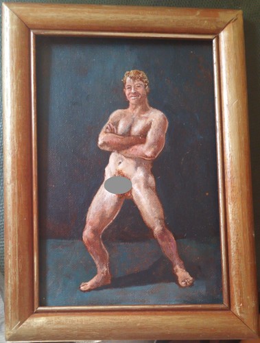 Peinture huile homme modele - peinture,