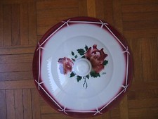 COUVERCLE légumier en faïence de Sarreguemines et Digoin-Signé CIBON-Années 50