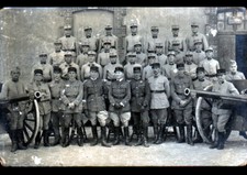 ORLEANS (45) ARMURIER / MILITAIRES 30° Régt ARTILLERIE avec CANON Carte-Photo