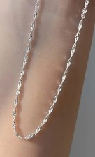 Collier chaîne acier inoxydable Plaqué or 18 k torsadé 40 + 5 cm