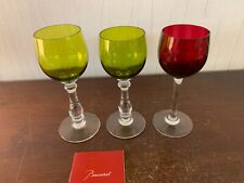 3 verres couleur en cristal de