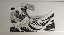 Estampe vague d'Hokusai 