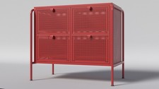 Commode de chambre ikea NIKKEBI rouge indusrie