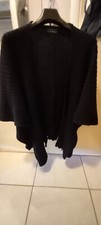 Pull Châle Poncho JOSEPH en maille anglaise côtelée 