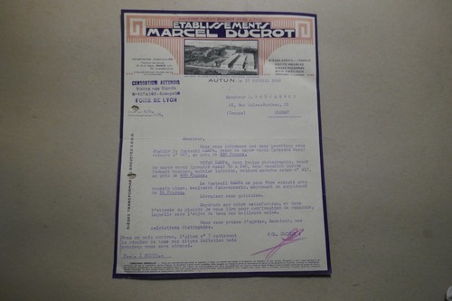 1933 lettre facture marcel - 1933,